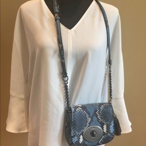 Coach Blue Snake Skin Crossbody